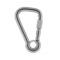 Mousqueton asymetrique &agrave; oeil avec vis de s&eacute;curit&eacute;