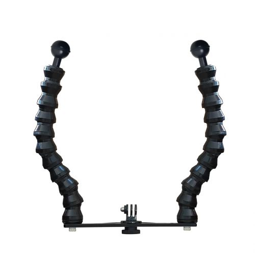 Platine Gopro + 2 bras Flexo avec rotule &Oslash;25