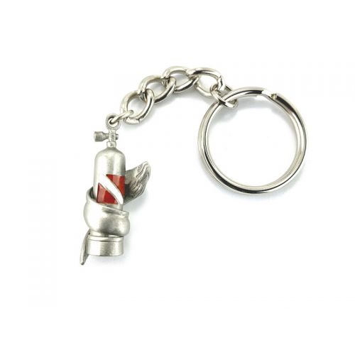 Cha&icirc;nes porte-cl&eacute;s - Mur&egrave;ne avec bouteille